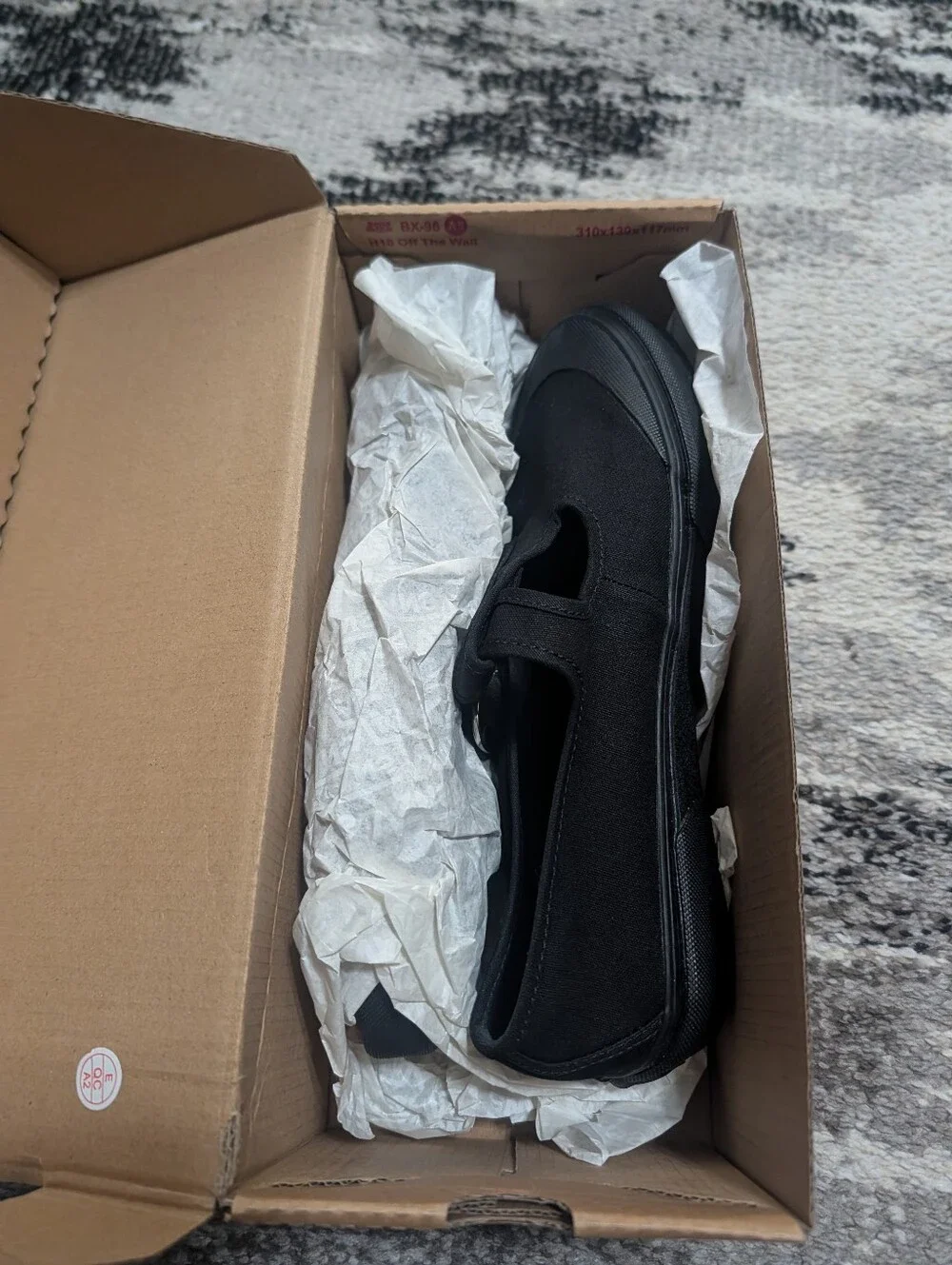 Vans Black Canvas Mary Jane Strap Shoes Style 93